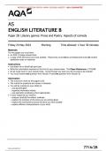 AQA JUNE 2024 AS ENGLISH LITERATURE B 	7716/2B Paper 2B Literary genres: Prose and Poetry: Aspects of comedy MERGED QUESTION PAPER> MARK SCHEME>INSERT> 100% GUARANTEE 