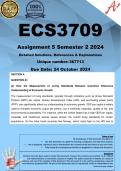 ECS3709 Assignment 5 (COMPLETE ANSWERS) Semester 2 2024 - DUE 24 October 2024