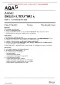 A-level ENGLISH LITERATURE A Paper 1 7712/1 Love through the ages MERGED QUESTION PAPER> MARK SCHEME>100% GUARANTEE 