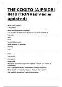 THE COGITO (A PRIORI INTUITION)(solved & updated).