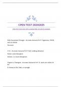 CPEN TEST 20242025 WITH GUARANTEED ACCURATE ANSWERS