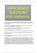 ABPM BOARD QUESTIONS AND ANSWERS