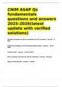 CNIM ASAP Qs fundamentals questions and answers 2025-2026(latest update with verified solutions).