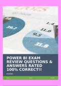 POWER BI EXAM REVIEW QUESTIONS & ANSWERS RATED 100% CORRECT!!