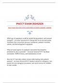 PNCCT EXAM 20242025 WITH GUARANTEED ACCURATE ANSWERS |VERIFIED