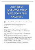 AUTODESK INVENTOR EXAM QUESTIONS AND ANSWERS