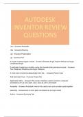 AUTODESK INVENTOR REVIEW QUESTIONS