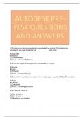 AUTODESK PRE-TEST QUESTIONS AND ANSWERS