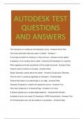 AUTODESK TEST QUESTIONS AND ANSWERS