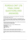 PURDUE CNIT 176 FINAL EXAM QUESTIONS AND ANSWERS