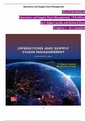 SOLUTION MANUAL Operations and Supply Chain Management, 17th Edition by F. Robert Jacobs and Richard Chase Chapters 1 - 22 | Complete A+