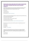 RELIAS ED RN A REAL EXAM AND STUDY GUIDE 70 QUESTIONS  AND CORRECT ANSWERS 2024-2025 LATEST//ALREADY  GRADED A+ An elderly patient is brought in with new onset of confusion and gradual onset of headache in the last  48hours. The patient states that they h