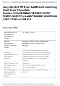 Maryville NUR 615 Exam 2/NURS 615 Meds Drug Chart Exam 2 Complete Solution./COMPREHENSIVE FREQUENTLY TESTED QUESTIONS AND VERIFIED SOLUTIONS / GET IT 100% ACCURATE