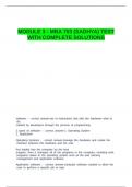 MODULE 3 - MBA 703 (SADHYA) TEST WITH COMPLETE SOLUTIONS