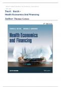 Test Bank For Health Economics and Financing 6th Edition By: Thomas Getzen|| All Chapters || Newest Edition