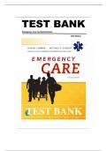 Test Bank for Emergency Care 14th Edition by Daniel Limmer, Michael F. O'Keefe and Edward T. Dickinson, A+ guide | All Chapters Covered