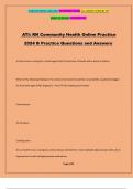 ATI: RN Community Health Online Practice 2024 B Practice Questions and Answers