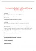 Contraceptive Methods and Family Planning Overview Exam