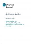 Pearson Edexcel GCE Chemistry (9CH0) Paper 03 General and Practical Principles in Chemistry  mark scheme june 2024 9ch0-03