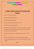 Certified Lactation Counselor (CLC) Study Guide Solutions