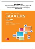 SOLUTION MANUAL Principles of Taxation for Business and Investment Planning 2020  23rd Edition by Sally Jones and Shelley Rhoades Catanach  All chapters 1-18, ISBN:9781259969546