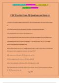 CLC Practice Exam #9 Questions and Answers