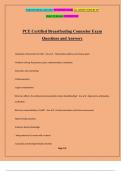 PCE Certified Breastfeeding Counselor Exam Questions and Answers