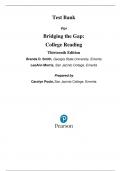 Test Bank For Bridging the Gap: College Reading 13th Edition by Brenda D. Smith, Ann Morris, All Chapters 1-10