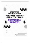 HRM3703 ASSIGNMENT 6 SEMESTER 2 2024 – DUE 1ST NOV 2024