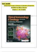 TEST BANK For Clinical Immunology & Serology A Laboratory Perspective 5th Edition by Stevens. All Chapters 1 to 25 Complete, Verified Edition: ISBN 9780803694408