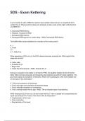 SDS - Exam Kettering Questions and Answers 100% Correct | Graded A+