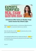 Greenhouse Effect Gizmo & Weather Maps Gizmo Answer Key (Metric) Q&A.