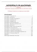 Inleiding in de psychologie Leiden pedagogische wetenschappen '24-25 (alle 14 hoorcolleges incl. aantekeningen, 4 oefenvragen per week en 5 algemene oefententamenvragen)