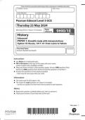  Pearson Edexcel Level 3 GCE History Advanced PAPER 1: Breadth study with interpretations Option 1E: Russia, 1917–91: from Lenin to Yeltsin question paper 2024 june 9hio/1e