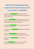 WGU C202 OA Managing Human Capital Exam Complete Study Guide | Guaranteed A+ | 2024/2025