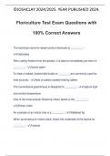 Floriculture Test Exam Questions with 100% Correct Answers