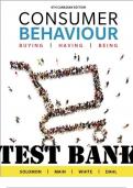 Test Bank For Consumer Behaviour: Buying, Having, and Being, 8th Canadian Edition By  Solomon  | All Chapters  | Latest Complete Guide A+