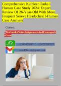 Comprehensive Kathleen Parks i Human Case Study 2024: Expert Review Of 26-Year-Old With More Frequent Sereve Headaches| I-Human Case Analysis