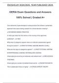 GERIA Exam Questions and Answers 100% Solved | Graded A+