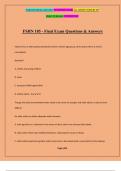 FSHN 185 - Final Exam Questions & Answers