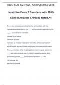 Inquizitive Exam 2 Questions with 100% Correct Answers | Already Rated A+