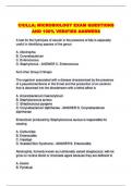 CIULLA; MICROBIOLOGY EXAM QUESTIONS AND 100% VERIFIED ANSWERS