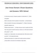 Jean Inman Domain 2 Exam Questions and Answers 100% Solved