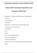 Kaiser EKG Test Exam Questions and Answers 100% Pass