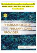 TEST BANK For Edmunds' Pharmacology for the Primary Care Provider, 5th Edition by Zambroski & Rebecca M Lutz | Verified Chapter's 1 - 73 | Complete Newest Version A+