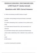 LCDC Exam # 1 (study manual) Questions with 100% Correct Answers