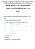 Market Motive SEO Practitioner Test Exam Questions and Answers 100% Pass