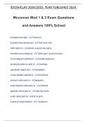 Mcconner Mod 1 & 2 Exam Questions and Answers 100% Solved