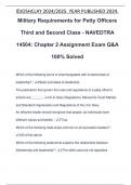 Military Requirements for Petty Officers Third and Second Class - NAVEDTRA 14504: Chapter 2 Assignment Exam Q&A 100% Solved