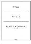 HU-NF 216 (Nursing VI-) - Latest Midterms Guide Q & S 2024.